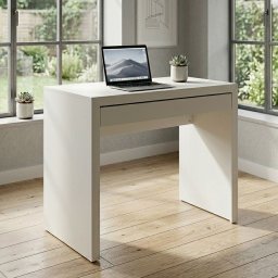 Escrivaninha Mesa Escritório com ME4107 1 Gaveta 90cm Branco - 6 Escrivaninha Mesa Escritório com ME4107 1 Gaveta 90cm Branco - 6
