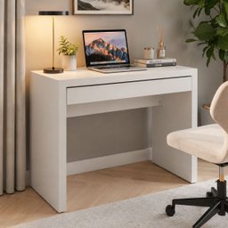 Escrivaninha Mesa Escritório com ME4107 1 Gaveta 90cm Branco - 13 Escrivaninha Mesa Escritório com ME4107 1 Gaveta 90cm Branco - 13