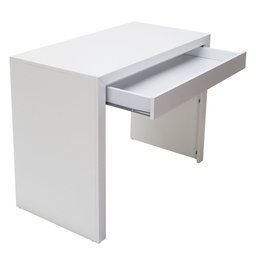 Escrivaninha Mesa Escritório com ME4107 1 Gaveta 90cm Branco - 3 Escrivaninha Mesa Escritório com ME4107 1 Gaveta 90cm Branco - 3