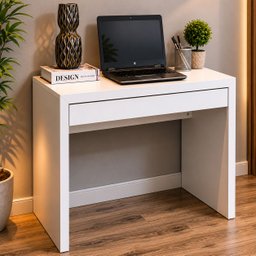Escrivaninha Mesa Escritório com ME4107 1 Gaveta 90cm Branco - 16 Escrivaninha Mesa Escritório com ME4107 1 Gaveta 90cm Branco - 16