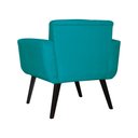 Ver imagem 4 de Conjunto 2 Poltrona Estofada Salão de Beleza Geovana Suede Azul Turquesa - LM DECOR