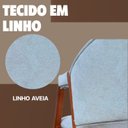 Ver imagem 7 de Kit 2 Lithi Revestidas em Linho Aveia Madeira Maciça com Braços Confortáveis & Delicada