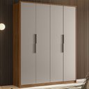 Ver imagem 2 de Guarda Roupa Casal 4 Portas Atore Nogueira Nude Prime Tx Demartez