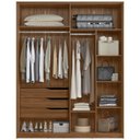 Ver imagem 5 de Guarda Roupa Casal 4 Portas Atore Nogueira Nude Prime Tx Demartez
