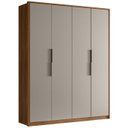 Ver imagem 1 de Guarda Roupa Casal 4 Portas Atore Nogueira Nude Prime Tx Demartez