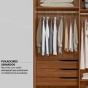 Ver mais imagens de Guarda Roupa Casal 4 Portas Atore Nogueira Nude Prime Tx Demartez
