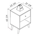Ver imagem 3 de Mesa de Cabeceira 1 Gaveta Re001 Placa e Ponto Cor: Branco