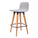Ver imagem 1 de 1 Meia Banqueta Línea Soft Luxo Unidecor Aço e Linho Cinza