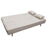 Sofá Cama Silver 3 Lugares Reclinável 1,92 Material Sintético Bege - Star Confort - 9