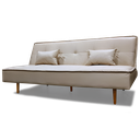 Ver imagem 3 de Sofá Cama Silver 3 Lugares Reclinável 1,92 Material Sintético Bege - Star Confort