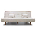 Ver imagem 4 de Sofá Cama Silver 3 Lugares Reclinável 1,92 Material Sintético Bege - Star Confort