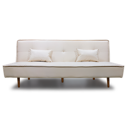 Sofá Cama Silver 3 Lugares Reclinável 1,92 Material Sintético Bege - Star Confort - 4