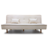 Sofá Cama Silver 3 Lugares Reclinável 1,92 Material Sintético Bege - Star Confort - 4