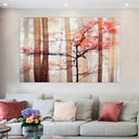 Ver imagem 2 de Quadro Decorativo Natiureza Outono, Tela em Canvas  Horizontal ideal para ambiente de Sala de estar