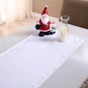 Ver imagem 1 de Caminho de Mesa Basic Liso 1 Peça 1,30m X 40cm Decorativo Tecido Oxford Branco 100% Poliéster