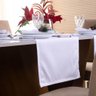 Caminho de Mesa Basic Liso 1 Peça 1,30m X 40cm Decorativo Tecido Oxford Branco 100% Poliéster - 2
