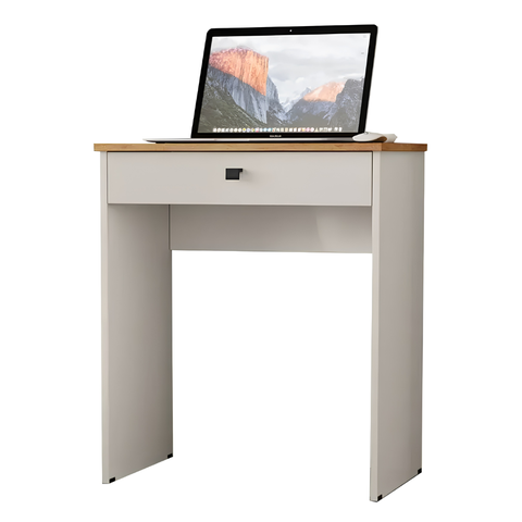 Escrivaninha Compacta 1 Gaveta Essencial MDP 68cm Escritório Cedro/Areia
