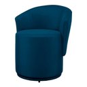 Ver mais imagens de Poltrona Orgânica Living Mavi Fixa Veludo Azul Marinho - Desk Design