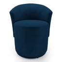 Ver imagem 5 de Poltrona Orgânica Living Mavi Fixa Veludo Azul Marinho - Desk Design