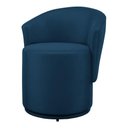 Ver imagem 7 de Poltrona Orgânica Living Mavi Fixa Veludo Azul Marinho - Desk Design