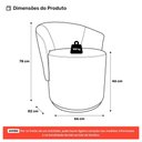 Ver imagem 4 de Poltrona Orgânica Living Mavi Fixa Veludo Azul Marinho - Desk Design