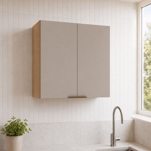 Armário Aéreo 2 Portas 80cm Vitra Luciane Móveis