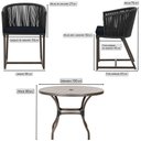 Ver imagem 2 de Mesa com 4 Cadeiras e Noronha Estofado 12 Trama Original Preto