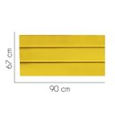 Ver imagem 2 de Painel Cabeceira Estofada Argentina 90cm Cama Box Solteiro Corino Amarelo- Mabe Magazine