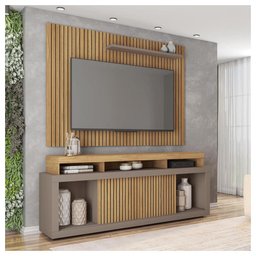 Rack E Painel Para TV até 70 Polegadas Marrom Aegon Caemmun - 1 Rack E Painel Para TV até 70 Polegadas Marrom Aegon Caemmun - 1