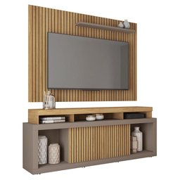 Rack E Painel Para TV até 70 Polegadas Marrom Aegon Caemmun - 2 Rack E Painel Para TV até 70 Polegadas Marrom Aegon Caemmun - 2