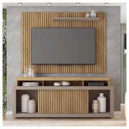 Rack E Painel Para TV até 70 Polegadas Marrom Aegon Caemmun - 3 Rack E Painel Para TV até 70 Polegadas Marrom Aegon Caemmun - 3