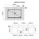 Ver imagem 6 de Rack E Painel Para TV até 70 Polegadas Marrom Aegon Caemmun