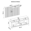 Ver imagem 5 de Rack E Painel Para TV até 70 Polegadas Marrom Aegon Caemmun