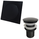 Ver imagem 1 de Jogo Inox Preto Valvula click 1 1/4 Para Pia E Ralo Click Quadrado 15x15 Para Banheiro Lavatorio Kit