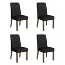 Ver imagem 1 de Kit 4 Cadeiras de Jantar 4255 com Espaldar Rustic/oxford Madesa