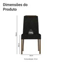 Ver imagem 3 de Kit 4 Cadeiras de Jantar 4255 com Espaldar Rustic/oxford Madesa