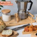 Ver imagem 3 de Kit 6 Mini Garfos de Bambu Petiscos Coquetel 2x9cm Plasvale Natural Essence