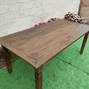 Ver imagem 5 de Mesa Madeira de Demolição Retangular 2m X 1m Escura Maciça Sudeste Rústico