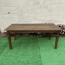 Ver imagem 4 de Mesa Madeira de Demolição Retangular 2m X 1m Escura Maciça Sudeste Rústico