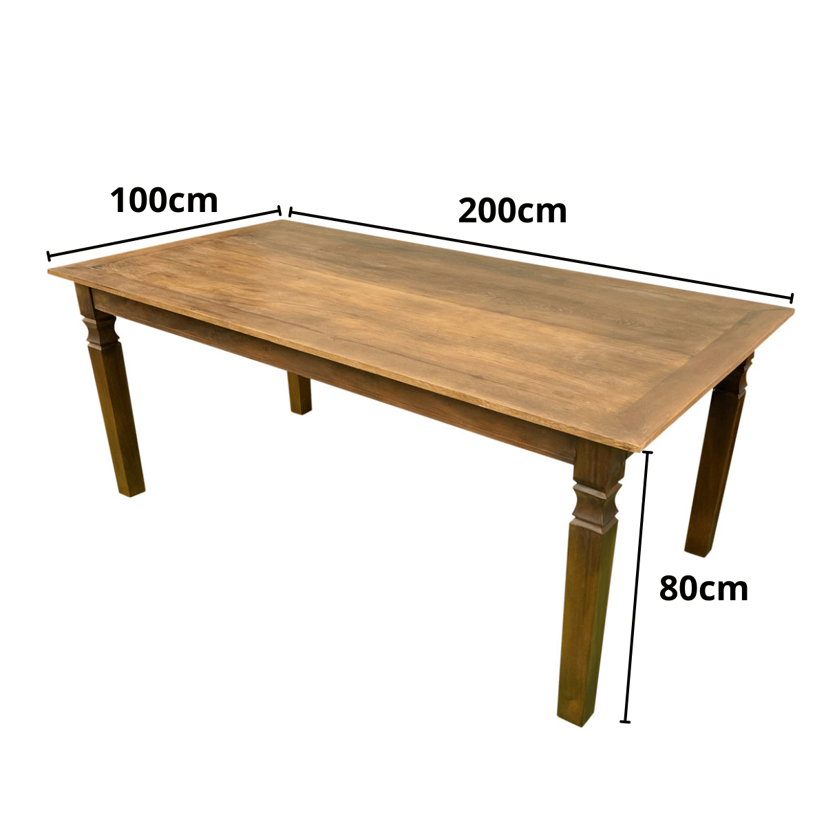 Ver imagem 2 de Mesa Madeira de Demolição Retangular 2m X 1m Escura Maciça Sudeste Rústico