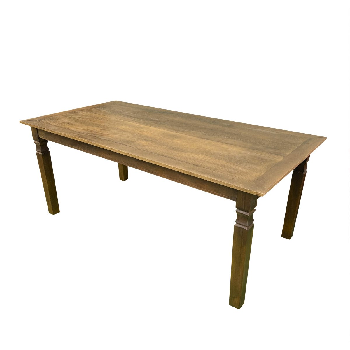 Ver imagem 1 de Mesa Madeira de Demolição Retangular 2m X 1m Escura Maciça Sudeste Rústico