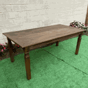Ver imagem 3 de Mesa Madeira de Demolição Retangular 2m X 1m Escura Maciça Sudeste Rústico