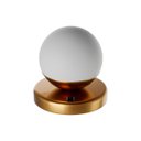 Ver imagem 6 de Kit 2 Abajur de Mesa Moderno Dama Dourado com Globo Fosco e Lâmpada Branco Frio