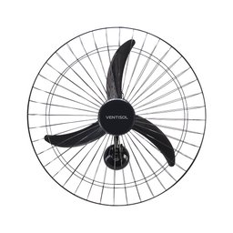 Ventilador de Parede Ventisol Oscilante New 60 Cm Metal Preta 1200rpm 127v - 1