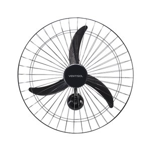 Ventilador de Parede Ventisol Oscilante New 60 Cm Metal Preta 1200rpm 127v