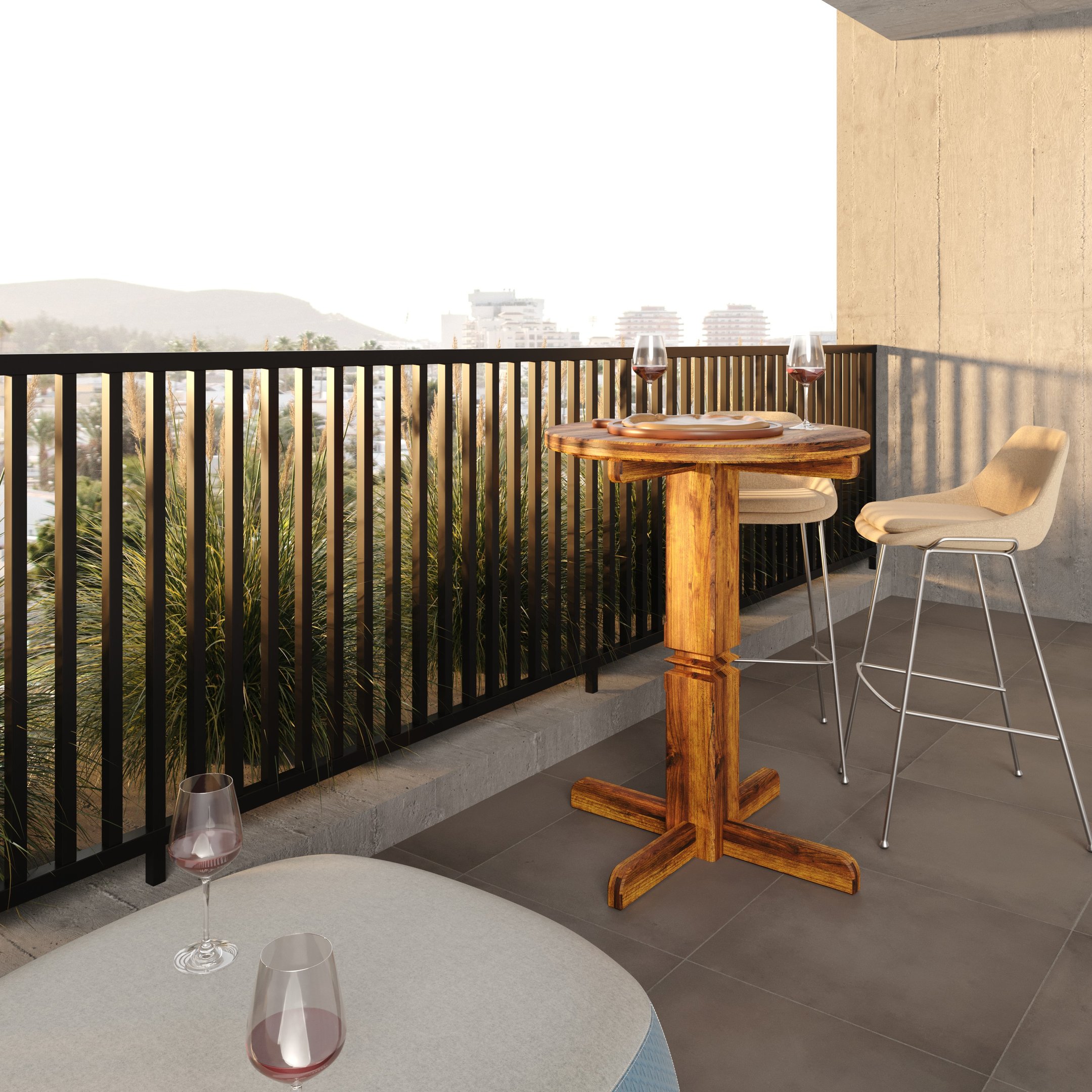 Mesa Bistrô de Madeira Maciça Rústica para Espaço Gourmet – 80x115cm - 2