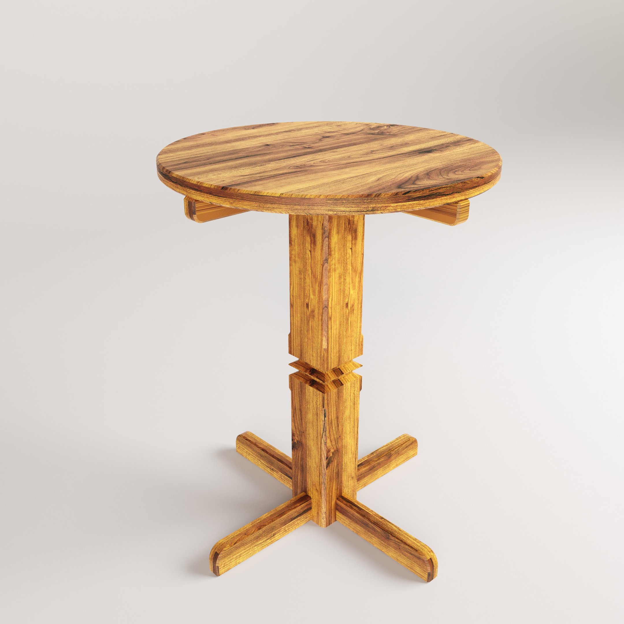 Mesa Bistrô de Madeira Maciça Rústica para Espaço Gourmet – 80x115cm