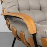 Poltrona Costela com Braço e Puff - Latte - 10