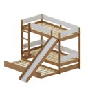 Ver imagem 2 de Treliche com Cama Auxiliar e Kit Escorregador Aria Casatema MadeiraOriginals Marrom/Nogueira/Branco