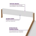 Ver imagem 5 de Treliche com Cama Auxiliar e Kit Escorregador Aria Casatema MadeiraOriginals Marrom/Nogueira/Branco